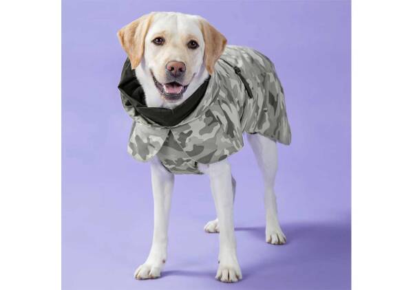 PAIKKA Visibility Winter Jacket Camo for Dogs Green 60cm