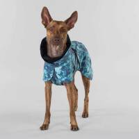 PAIKKA Visibility Raincoat Lite Petrol dye for Dogs 25cm