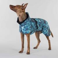 PAIKKA Visibility Raincoat Lite Petrol dye for Dogs 30cm