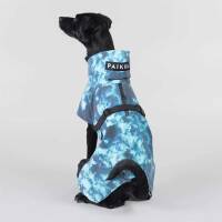 PAIKKA Visibility Raincoat Lite Petrol dye for Dogs 30cm