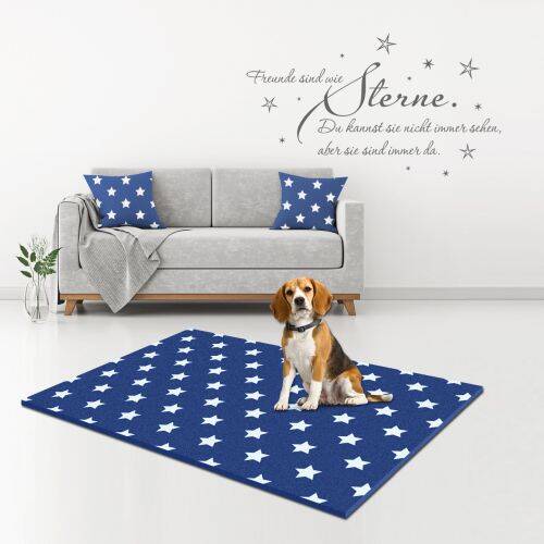 Pet Isoflor SX Stars Navy Blue / Weiss 150*100 cm