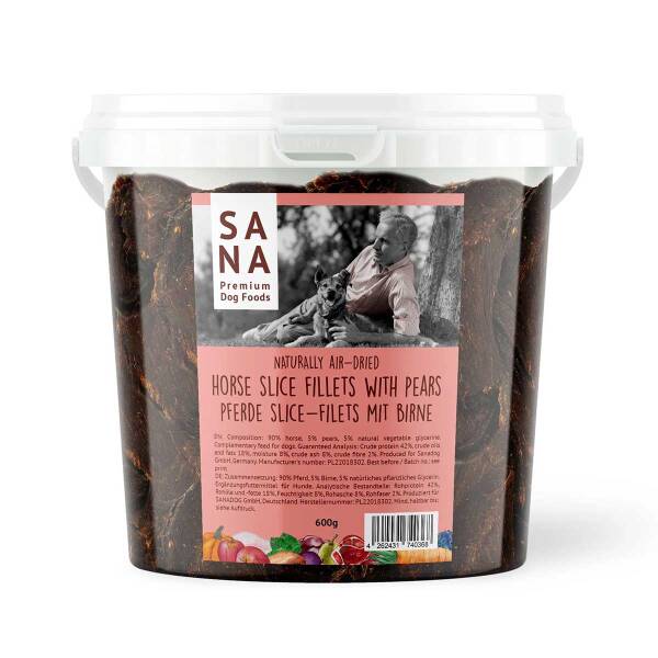 SANA DOG Pferde Slice Filet mit Birne 600g