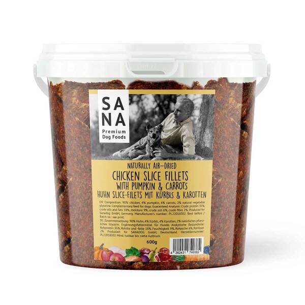 SANA DOG Hähnchen Slice Filet mit Kürbis und Karotte 600g