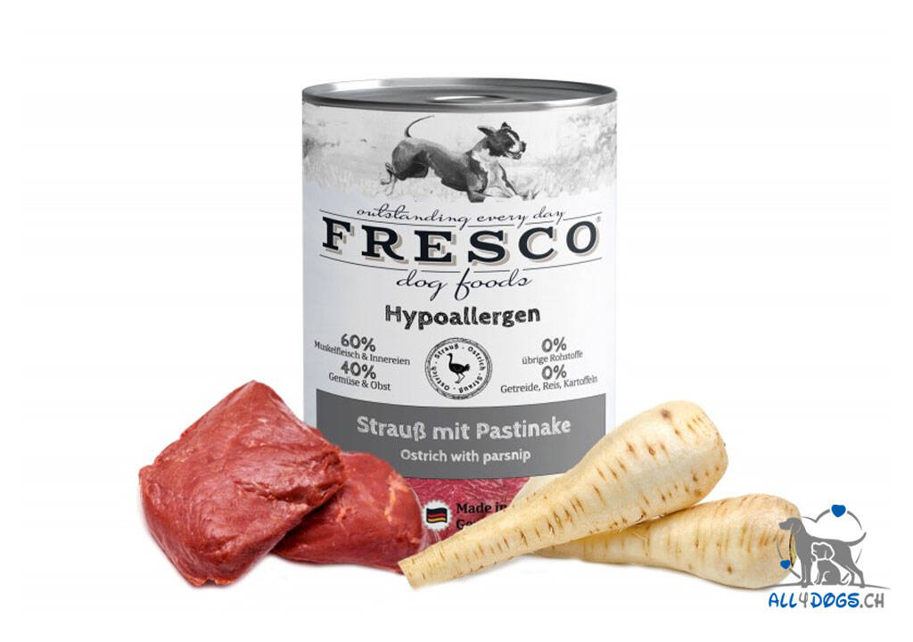 Fresco - Hypoallergen BARF  Strauss & Pastinake 400 g | All4Dogs, CHF 7.00